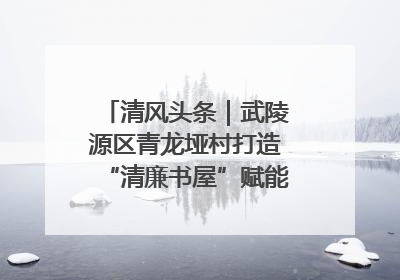清风头条｜武陵源区青龙垭村打造“清廉书屋”赋能乡村振兴新风尚