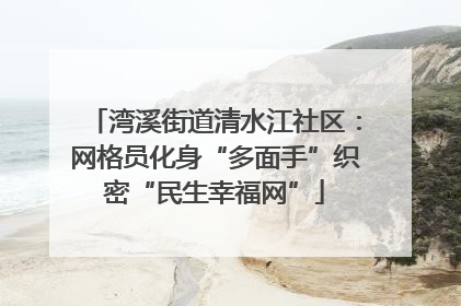 湾溪街道清水江社区：网格员化身“多面手”织密“民生幸福网”