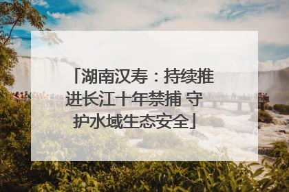 湖南汉寿：持续推进长江十年禁捕 守护水域生态安全