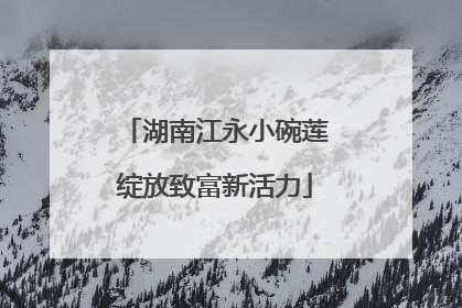 湖南江永小碗莲绽放致富新活力