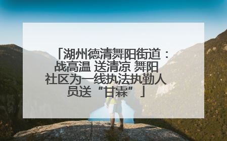 湖州德清舞阳街道：战高温 送清凉 舞阳社区为一线执法执勤人员送“甘霖”