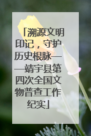 溯源文明印记，守护历史根脉——靖宇县第四次全国文物普查工作纪实