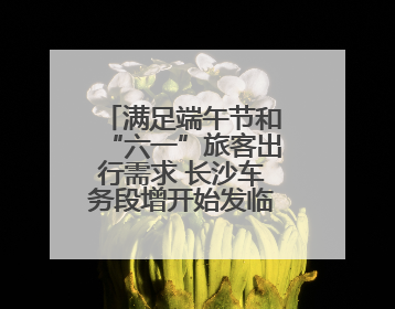 满足端午节和“六一”旅客出行需求 长沙车务段增开始发临客12趟