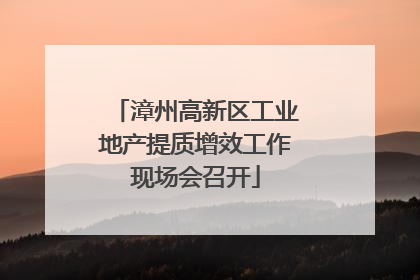 漳州高新区工业地产提质增效工作现场会召开