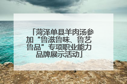 菏泽单县羊肉汤参加“鲁滋鲁味、鲁艺鲁品”专项职业能力品牌展示活动