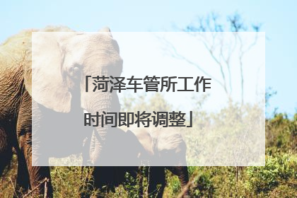 菏泽车管所工作时间即将调整