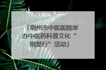 荆州市中医医院举办中医药科普文化“荆楚行”活动