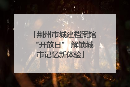 荆州市城建档案馆“开放日” 解锁城市记忆新体验