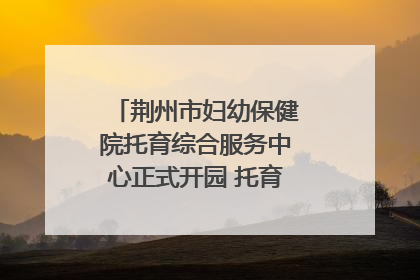 荆州市妇幼保健院托育综合服务中心正式开园 托育宣传月同步启动