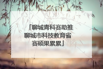 聊城青科赛助推聊城市科技教育省赛硕果累累