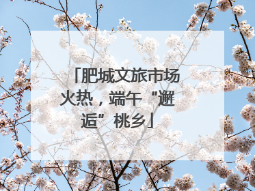 肥城文旅市场火热，端午“邂逅”桃乡