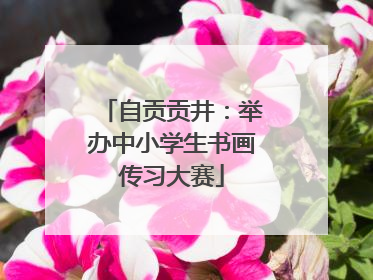 自贡贡井：举办中小学生书画传习大赛