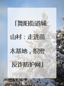 舞阳街道城山村：走进苗木基地，织密反诈防护网
