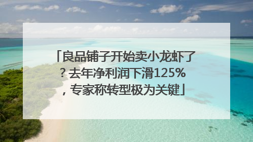 良品铺子开始卖小龙虾了？去年净利润下滑125%，专家称转型极为关键
