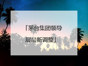 茅台集团领导层最新调整