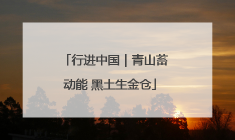 行进中国｜青山蓄动能 黑土生金仓