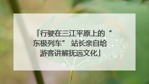 行驶在三江平原上的“东极列车” 站长亲自给游客讲解抚远文化