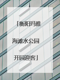 衡阳玛雅海滩水公园开园迎客