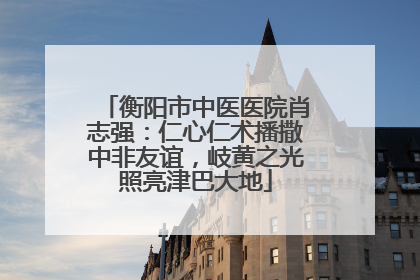 衡阳市中医医院肖志强：仁心仁术播撒中非友谊，岐黄之光照亮津巴大地