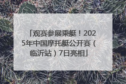 观赛参展乘艇！2025年中国摩托艇公开赛（临沂站）7日亮相