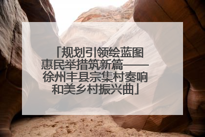 规划引领绘蓝图 惠民举措筑新篇——徐州丰县宗集村奏响和美乡村振兴曲