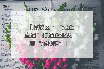 解放区：“纪企直通”打通企业发展“肠梗阻”