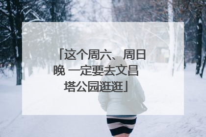 这个周六、周日晚 一定要去文昌塔公园逛逛