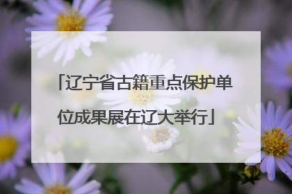 辽宁省古籍重点保护单位成果展在辽大举行