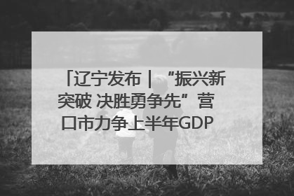 辽宁发布｜“振兴新突破 决胜勇争先”营口市力争上半年GDP增长6%左右