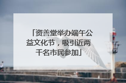 资善堂举办端午公益文化节，吸引近两千名市民参加