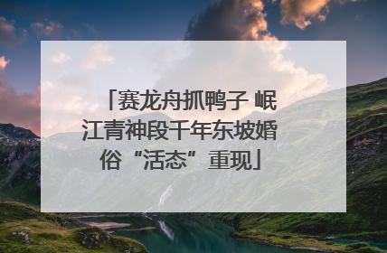 赛龙舟抓鸭子 岷江青神段千年东坡婚俗“活态”重现