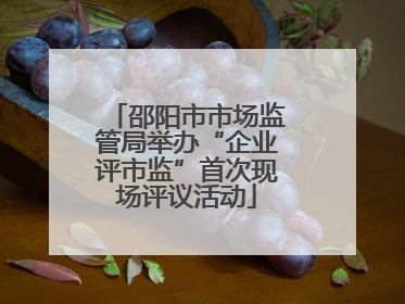 邵阳市市场监管局举办“企业评市监”首次现场评议活动