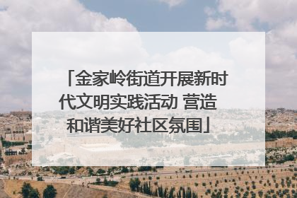 金家岭街道开展新时代文明实践活动 营造和谐美好社区氛围