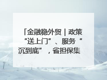 金融稳外贸｜政策“送上门”、服务“沉到底”，省担保集团加力支持外经贸高质量发展