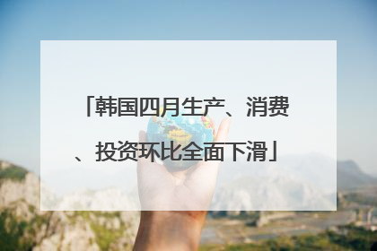 韩国四月生产、消费、投资环比全面下滑