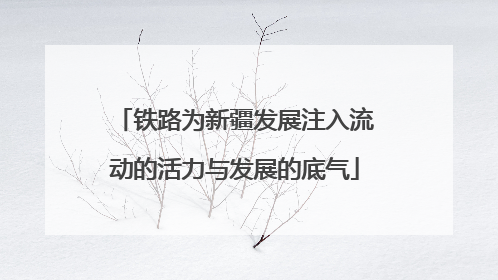 铁路为新疆发展注入流动的活力与发展的底气
