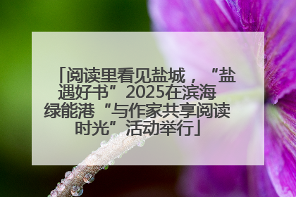 阅读里看见盐城，“盐遇好书”2025在滨海绿能港“与作家共享阅读时光”活动举行