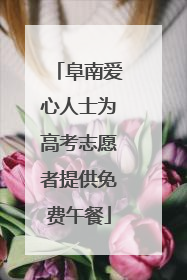 阜南爱心人士为高考志愿者提供免费午餐