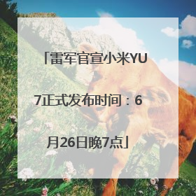 雷军官宣小米YU7正式发布时间：6月26日晚7点