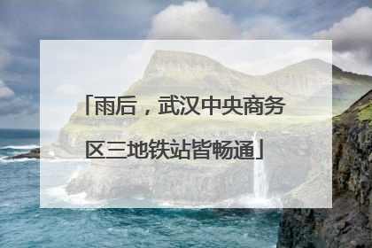 雨后，武汉中央商务区三地铁站皆畅通