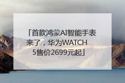 首款鸿蒙AI智能手表来了，华为WATCH 5售价2699元起