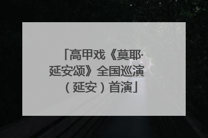 高甲戏《莫耶·延安颂》全国巡演（延安）首演