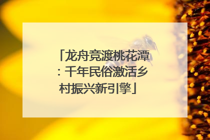 龙舟竞渡桃花潭：千年民俗激活乡村振兴新引擎