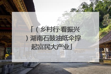 （乡村行·看振兴）湖南石鼓油纸伞撑起富民大产业