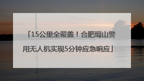 15公里全覆盖！合肥蜀山警用无人机实现5分钟应急响应