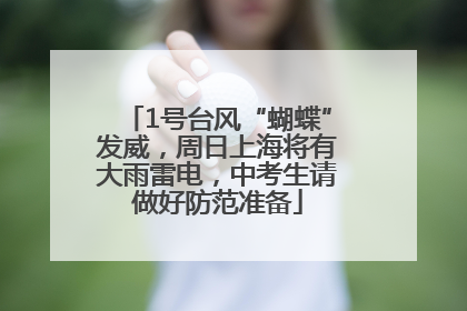 1号台风“蝴蝶”发威，周日上海将有大雨雷电，中考生请做好防范准备