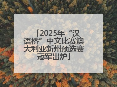 2025年“汉语桥”中文比赛澳大利亚新州预选赛冠军出炉