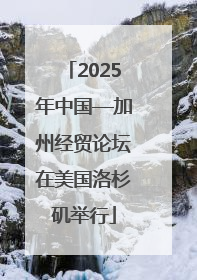 2025年中国—加州经贸论坛在美国洛杉矶举行