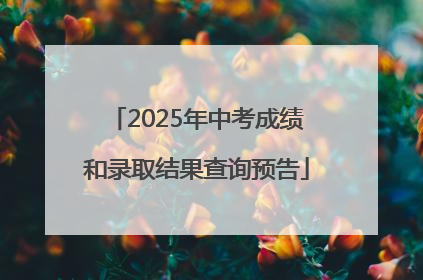 2025年中考成绩和录取结果查询预告
