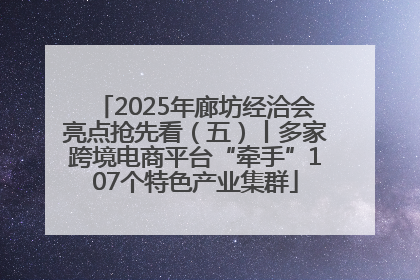 2025年廊坊经洽会亮点抢先看（五）丨多家跨境电商平台“牵手”107个特色产业集群